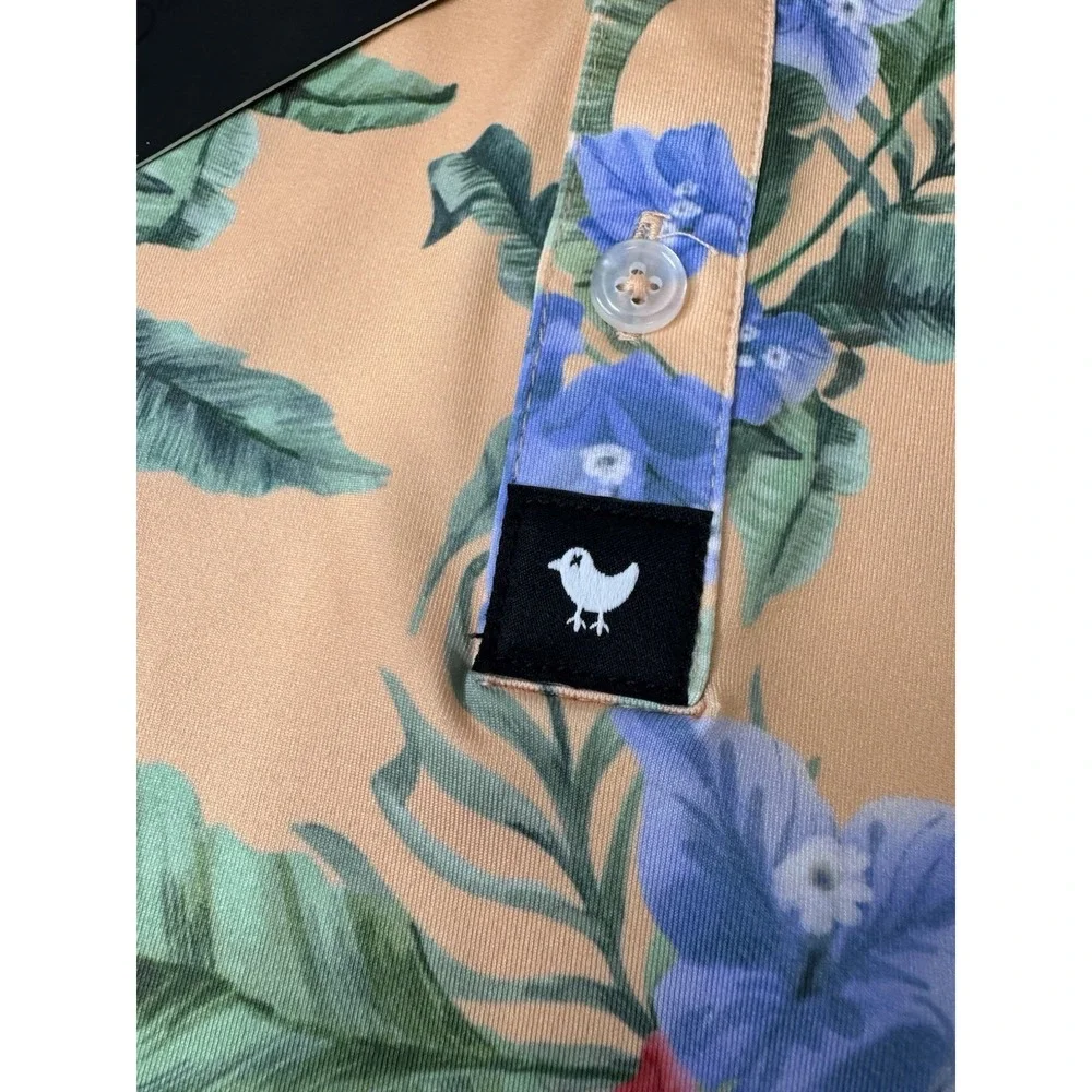Mens Bad Birdie Core Polo Flora Fiesta Floral Golf Shirt Size Small New With Tag - Picture 4 of 7